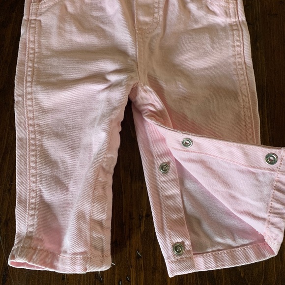 Carter’s Baby Pink Denim Overalls 9 months - Picture 6 of 7